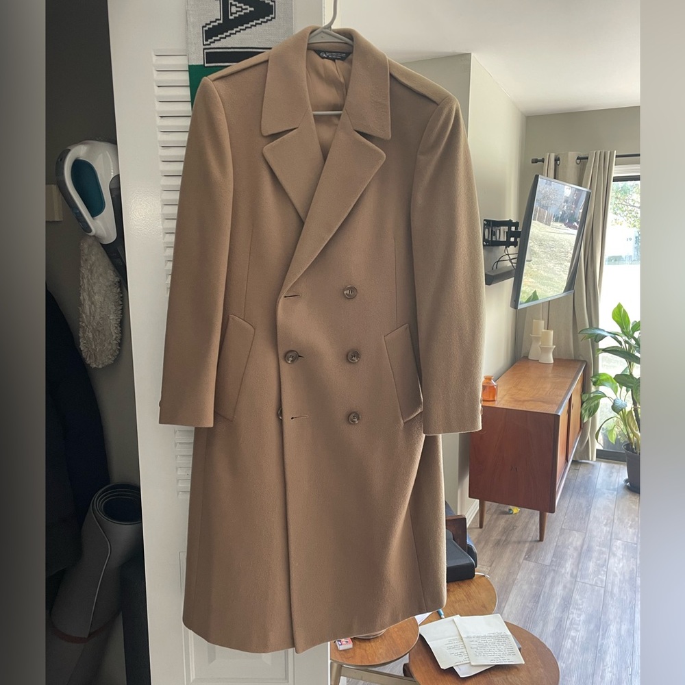Pierre Cardin Double Breasted 100% Wool Overcoat